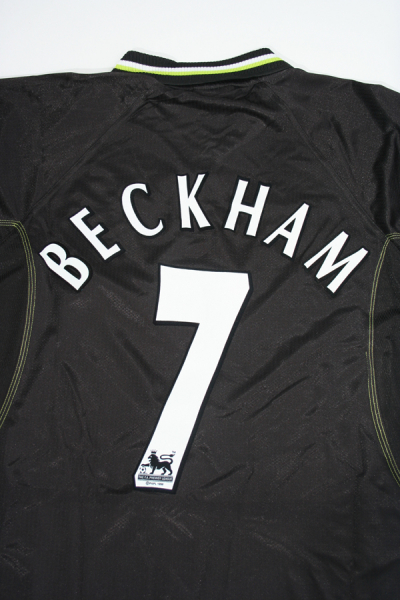 Umbro Manchester United camiseta 7 David Beckham 1998/99 Sharp negro señor L o XL