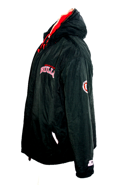 Starter Chicago Bulls Jacke Winter 23 Michael Jordan Trikot Schwarz Herren XL