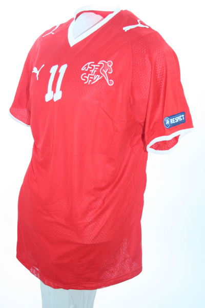 Puma Switzerland jersey 11 Marco Streller Euro 2008 home red SFV ASF men's M or L