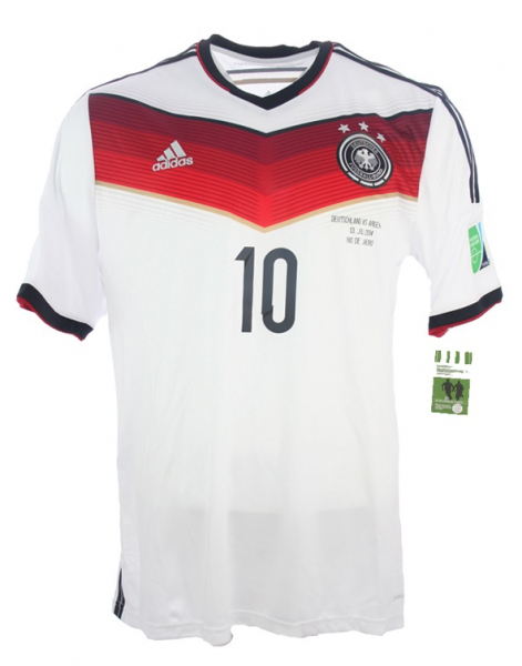Adidas Deutschland Trikot 10 Lukas Podolski WM 2014 DFB NEU heim weiß Herren XL