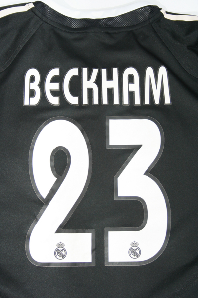 Adidas Real Madrid Trikot 23 David Beckham 2003/04 auswärts Schwarz Herren XL