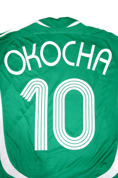 Adidas Nigeria Trikot 10 Jay Jay Okocha WM 2006 Grün Heim Herren S, L oder XL