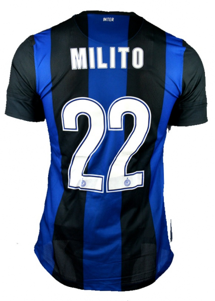 Nike Inter Mailand Trikot 22 Milito 2012/13 Heim Pirelli Neu Herren L