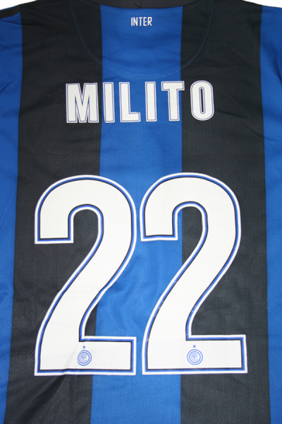 Nike Inter Mailand Trikot 22 Milito 2012/13 Heim Pirelli Neu Herren L