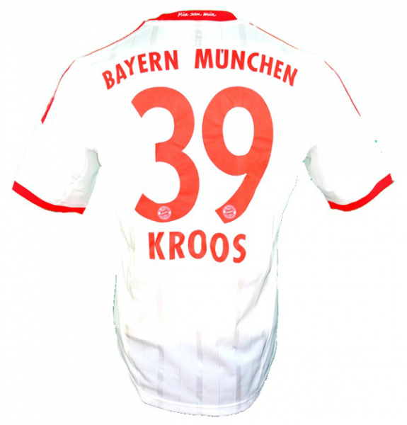 Adidas FC Bayern München Trikot 39 Kroos 2012/13 Away Weiß Orange Triple Herren M