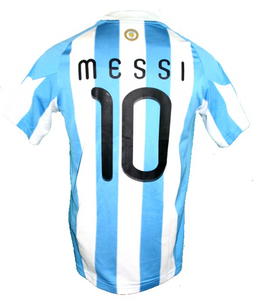 Adidas Argentinien Trikot 10 Lionel Messi WM 2010 heim weiß blau Herren M