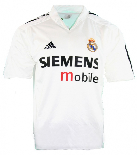 Adidas Real Madrid Trikot 5 Zinedine Zidane 2004/05 Siemens weiß Herren L und Kinder 176 cm
