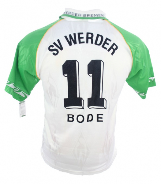 Puma SV Werder Bremen Trikot 11 Marco Bode 1995/96 DBV Heim weiß Herren S