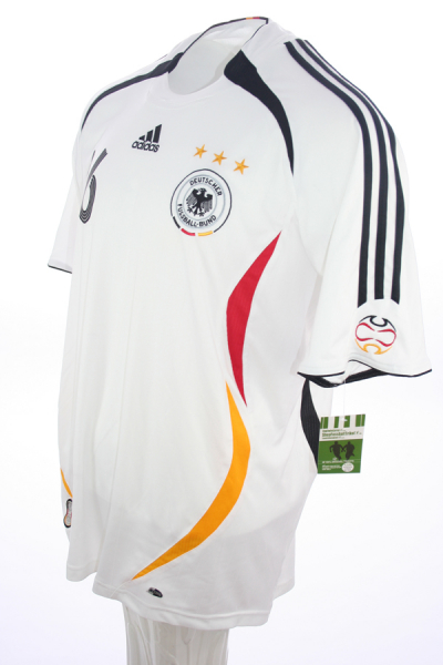 Adidas Germany DfB jersey 16 Philipp Lahm 2006 World Cup home white signatured men's L