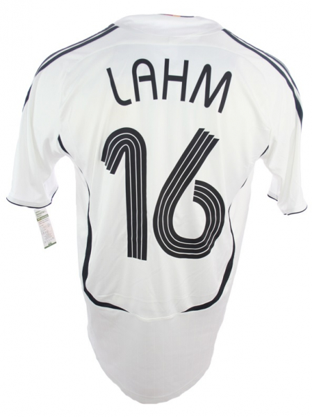 Adidas Germany DfB jersey 16 Philipp Lahm 2006 World Cup home white signatured men's L