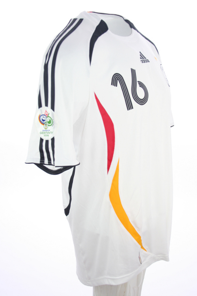 Adidas Germany DfB jersey 16 Philipp Lahm 2006 World Cup home white signatured men's L