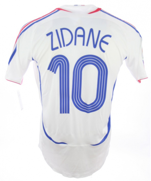 Adidas Frankreich Trikot 10 Zinedine Zidane WM 2006 Weiß Herren XL