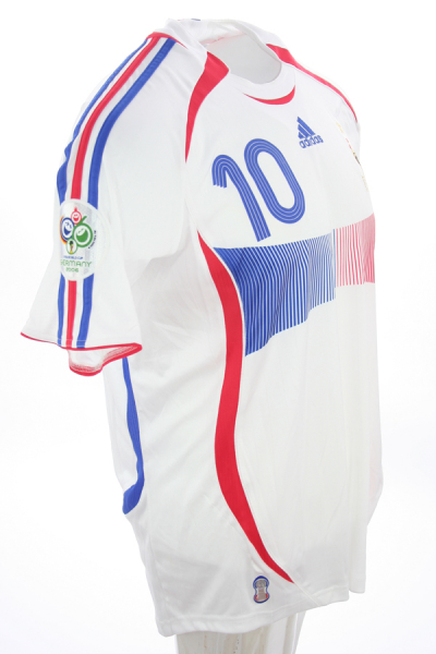 Adidas Frankreich Trikot 10 Zinedine Zidane WM 2006 Weiß Herren XL