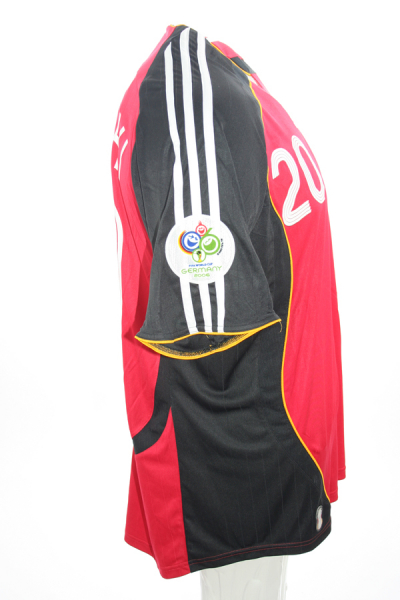 Adidas Germany Jersey 20 Lukas Podolski World cup 2006 Red/Black men's XXL