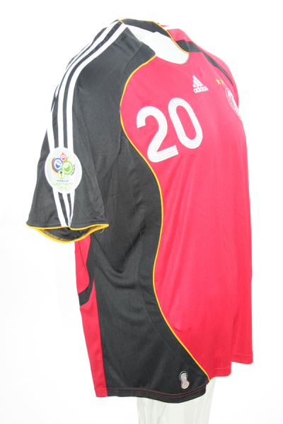 Adidas Germany Jersey 20 Lukas Podolski World cup 2006 Red/Black men's XXL