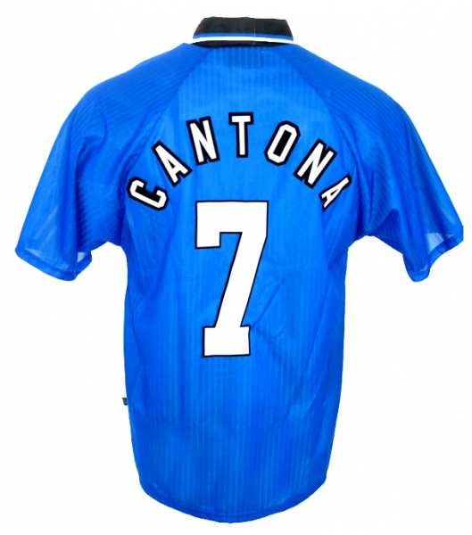 Umbro Manchester United camiseta 7 Eric Cantona 1996/97 azul sharp senora/nino 158cm - 164cm