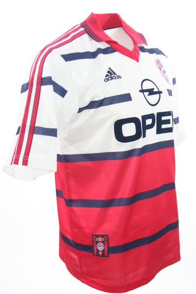 Adidas FC Bayern Munich jersey + shorts 1998/99 Opel white men's XS  kids 164 cm