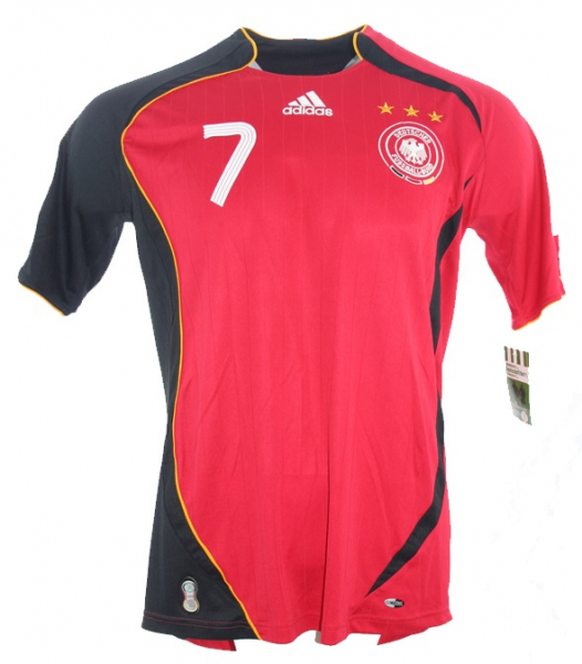 Adidas Deutschland Trikot 7 Bastian Schweinsteiger WM 2006 Rot DfB Herren 176cm/S/M/L