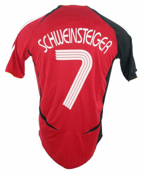 Adidas Deutschland Trikot 7 Bastian Schweinsteiger WM 2006 Rot DfB Herren 176cm/S/M/L