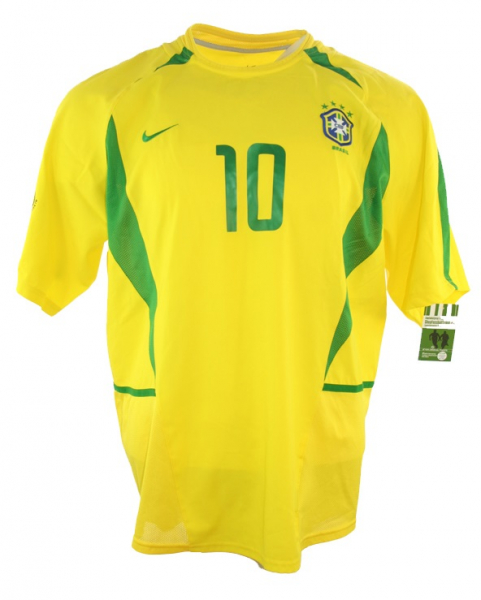 Nike Brasilien Trikot 10 Rivaldo 2002 WM Weltmeister Heim Gelb Herren XL