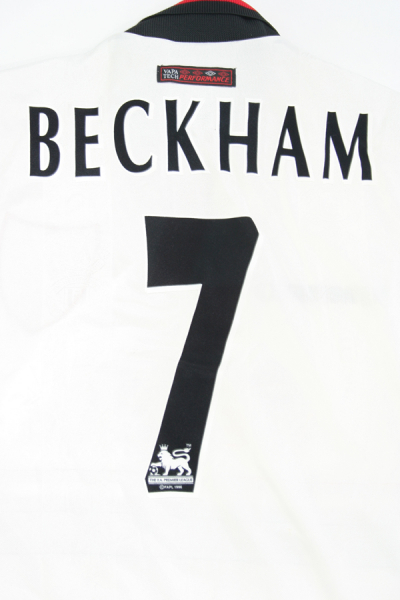 Umbro Manchester United Trikot 7 David Beckham 1997/98 Weiß Sharp Herren XL