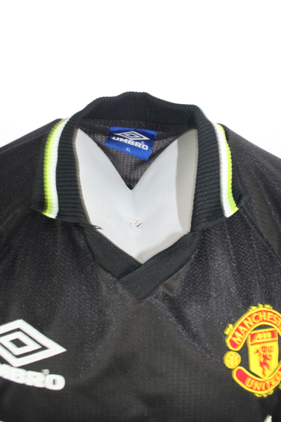 Umbro Manchester United camiseta 7 David Beckham 1998/99 Sharp negro señor L o XL