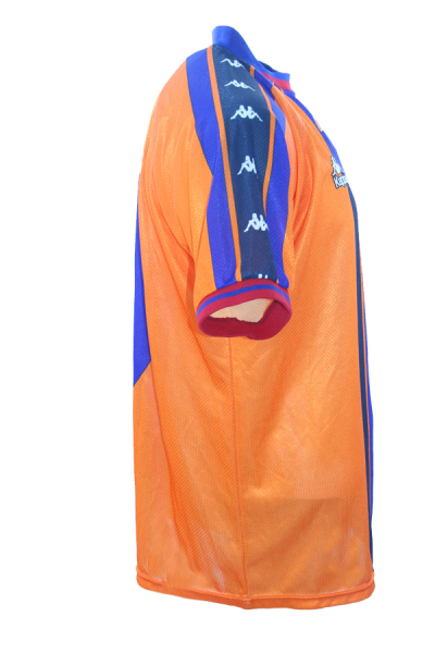 Kappa FC Barcelona Trikot 7 Luis Figo 1997/98 Away Orange Herren S