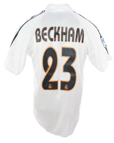 Adidas Real Madrid camiseta 23 David Beckham 2004/05 home blanco senor XL y nino 164 cm