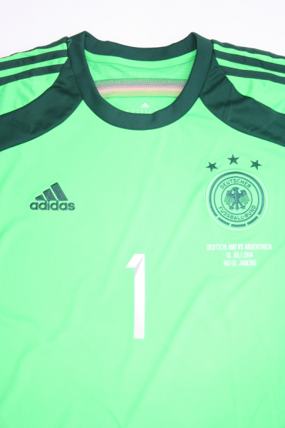 Adidas Deutschland Torwarttriikot 1 Manuel Neuer WM 2014 DFB Grün Neu Herren S/M/L/XL/XXL/2XL