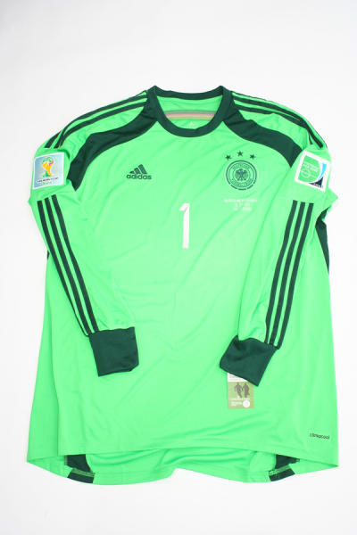 Adidas Deutschland Torwarttriikot 1 Manuel Neuer WM 2014 DFB Grün Neu Herren S/M/L/XL/XXL/2XL