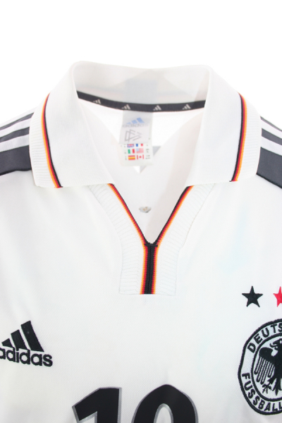 Adidas Deutschland Trikot 10 Lothar Matthäus Euro 2000 DFB Heim weiß Herren 176cm