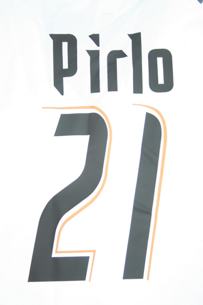 Puma Italien Trikot 21 Andrea Pirlo WM 2006 Weltmeister Weiß Herren M/L