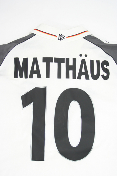 Adidas Deutschland Trikot 10 Lothar Matthäus Euro 2000 DFB Heim weiß Herren 176cm