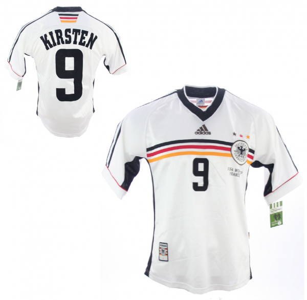 Adidas Deutschland Trikot 9 Ulf Kirsten WM 1998 Home DFB Herren S-M 176cm
