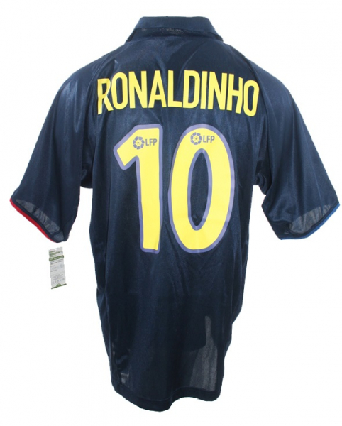 Nike FC Barcelona jersey 10 Ronaldinho 2003/04 away men's XL