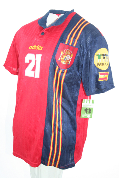 Adidas Spanien Trikot 21 Luis Enrique Euro 1996 EM 96 Matchworn Herren L