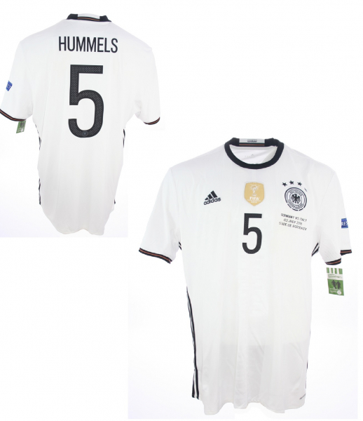 Adidas Deutschland Trikot 5 Mats Hummels 2016 Euro Heim DFB Herren M, XL oder XXL