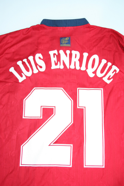 Adidas Spanien Trikot 21 Luis Enrique Euro 1996 EM 96 Matchworn Herren L