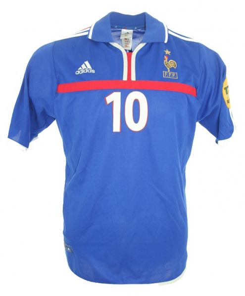 Adidas Frankreich Trikot 10 Zinedine Zidane Euro 2000 Heim Herren L oder XL
