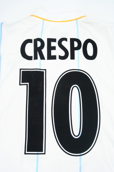 Puma Lazio Rom Trikot 10 Hernan Crespo 2001/2002 away Siemens Weiß/Blau Herren M