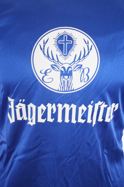 Adidas Eintracht Braunschweig jersey 1980 Jägermeister blue Away men's M (5/6)
