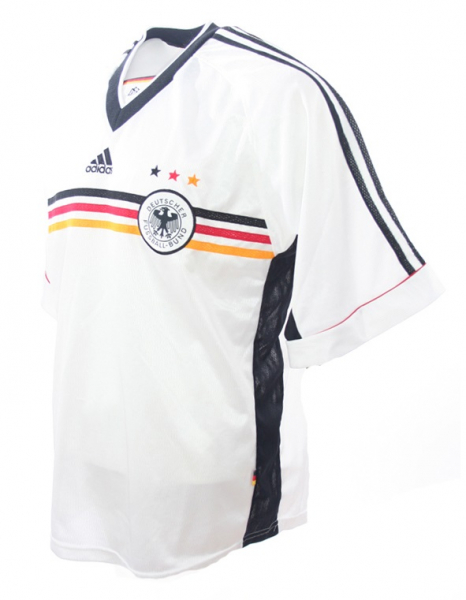 Adidas Deutschland Trikot 4 Kohler 9 Kirsten 10 Hässler uvm. WM 1998 98 DFB Heim Weiß Herren S, M, L oder XL & Kinder