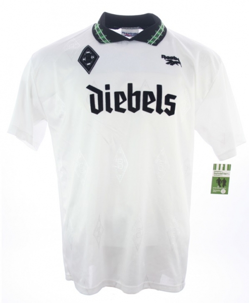 Reebok Borussia MönchenGladbach jersey 9 Martin Dahlin 1995/96 away white Diebels men's XL