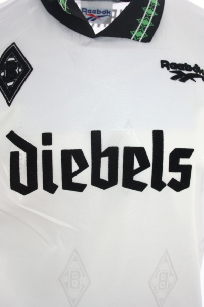 Reebok Borussia MönchenGladbach jersey 9 Martin Dahlin 1995/96 away white Diebels men's XL