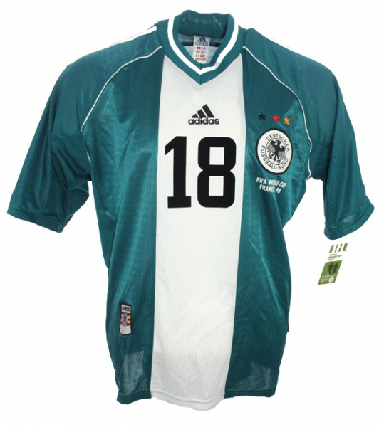 Adidas Deutschland Trikot 18 Jürgen Klinsmann WM 1998 Away DFB NEU Herren L