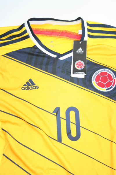 Adidas Columbia Jersey 10 James Rodriguez WC 2014 Home yellow NEW men's XL