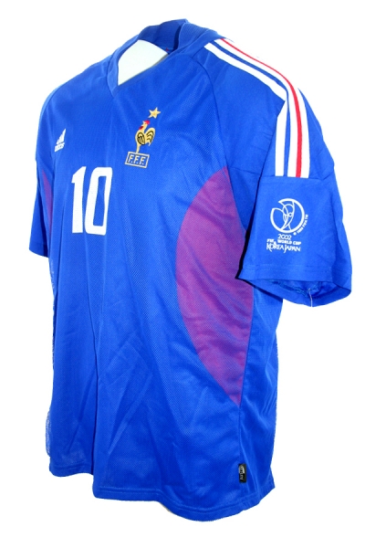 Adidas Frankreich Trikot 10 Zinedine Zidane WM 2002 Heim NEU Matchworn Herren XL