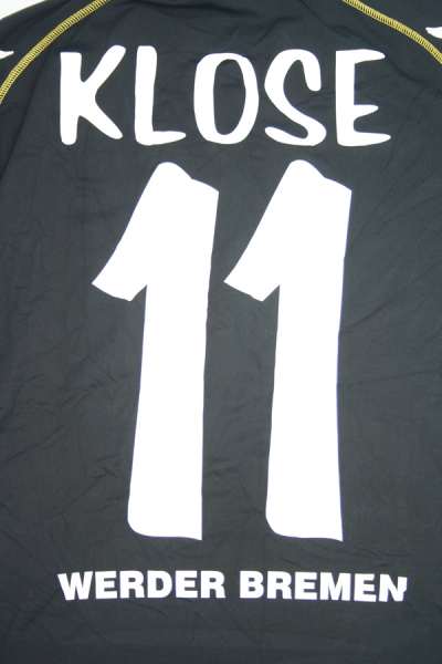 Kappa SV Werder Bremen Trikot 11 Miroslav Klose 2006/07 schwarz event we-win Herren S oder M oder Kinder 164-176 cm