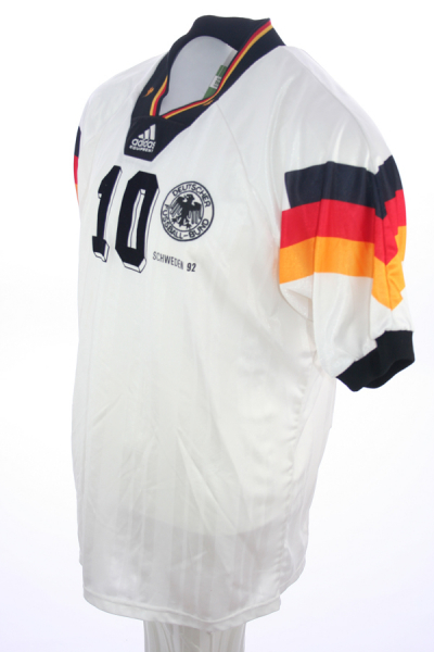 Adidas Deutschland Trikot 10 Thomas Doll 1992 EM Euro 92 Heim Weiß DfB Herren XL