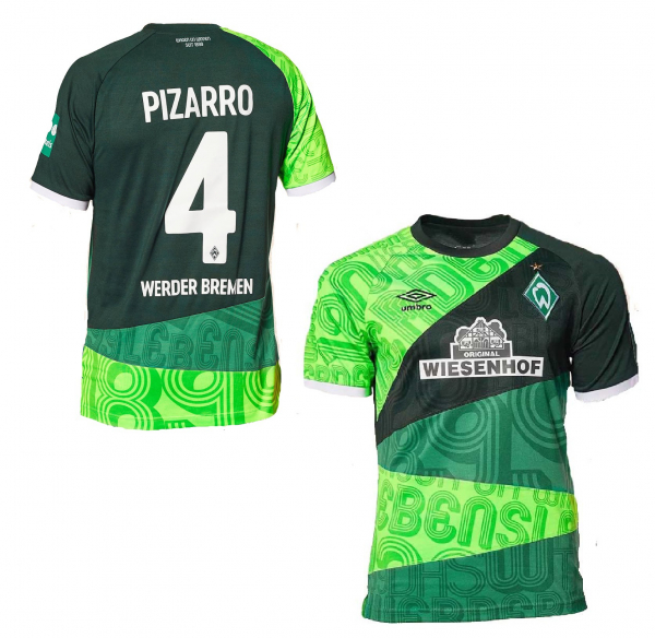 Umbro SV Werder Bremen jersey 4 Claudio Pizarro 2018/19 120 year anniversary men's S/M/L/XL/XXL